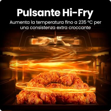 Аерофритюрниця Chefman 3.75L з технологією Hi-Fry, сенсорне керування, антипригарне покриття, чорна