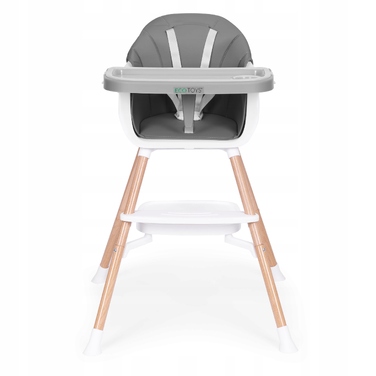 Дитячий стільчик для годування 2в1 для подорожей, сірий, Ecotoys