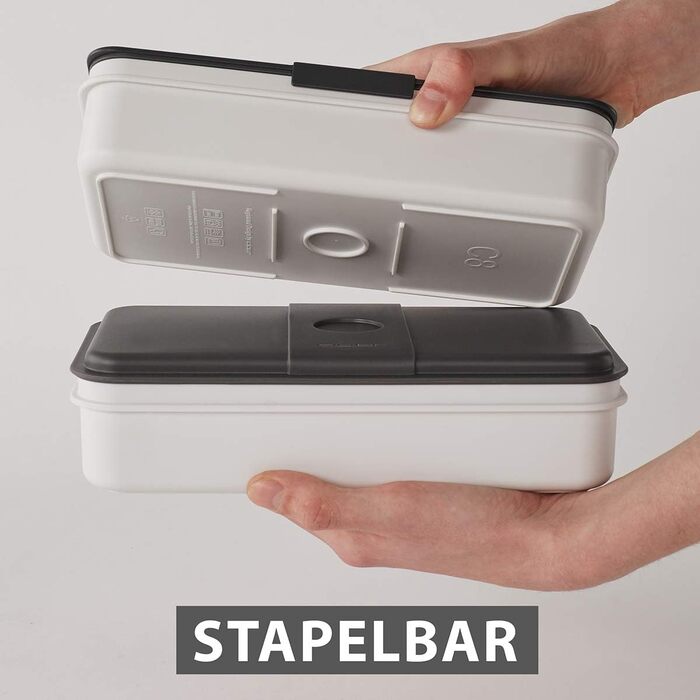 Ланч-система Cloer 800S2-1 Bento Box 15 предметів, XXL 2100 мл, роздільна, з аксесуарами, ланчбокс та контейнер для їжі для дітей і дорослих, білий