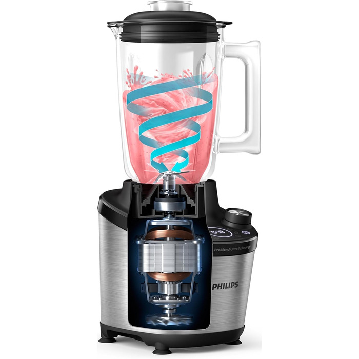 Блендер Philips Series 7000 ProBlend Ultra 1500 Вт, 2 л, для смузі та супів, керований додатком HomeID, HR3760/10