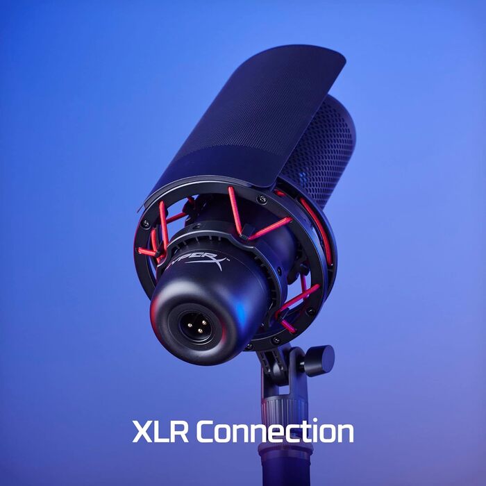 HyperX ProCast – студійний конденсаторний мікрофон з великою діафрагмою, XLR, чорний