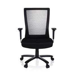 Офісне крісло / поворотне крісло XXL EXTENDER сітка / тканина чорна hjh OFFICE