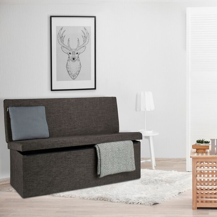 Складаний пуф з підлокотником Relaxdays XL