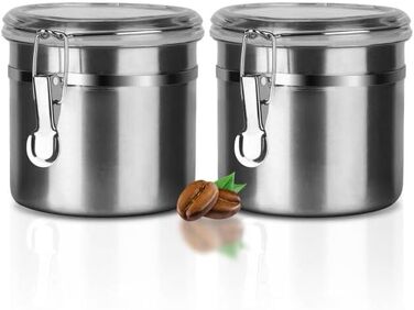 Контейнер для кави та продуктів з нержавіючої сталі, 1.2л, набір 2 шт, BPA-free