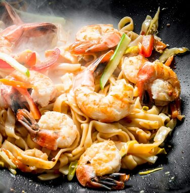 Wok-сковорода Gundel GUSS для індукції, 30 см, антипригарна, PFOA-free, литий алюміній, з ручкою, Akku-Therm дно