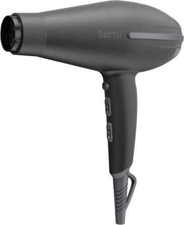 Фен професійний Gama Italy Tempo 5D Sensi - 2200 Вт - Іонізація, захист від озону, догляд за волоссям, 530 г, чорний