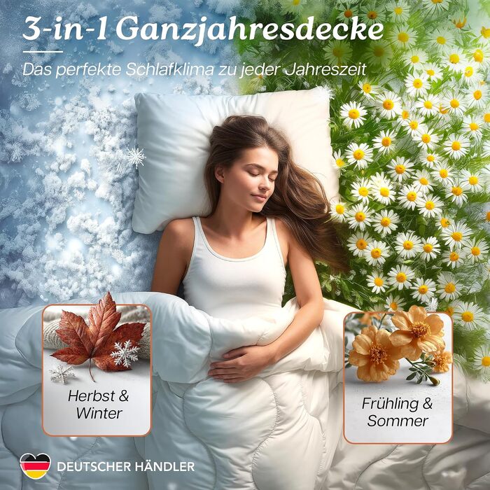 Літня ковдра Premium Duvet 135x200 см, гіпоалергенна всесезонна ковдра для сну