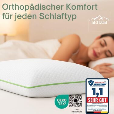 Ортопедична подушка для шиї 40x80 см з піни Memory Foam. Ергономічна подушка від болю в шиї, висота 12 см