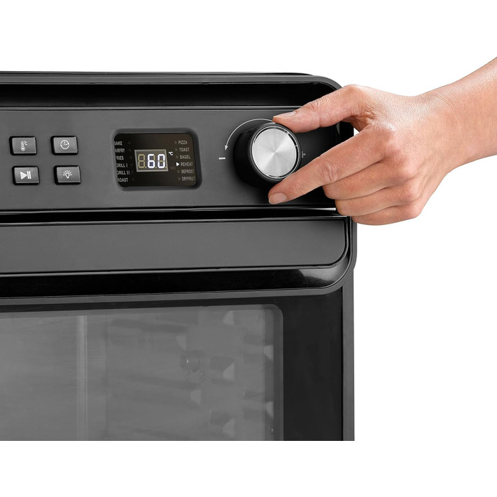 Фритюрниця CASO AirFry Chef 1700 з конвекцією, 1700 Вт, 3 рівні, температура 40-230°C, чорна, без попереднього розігріву