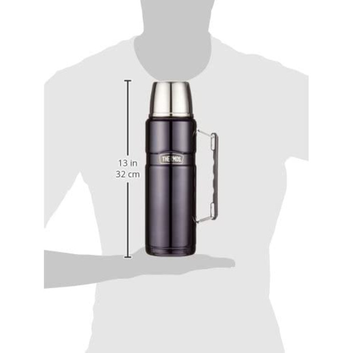 Термос Thermos Stainless King 1,2 л, нержавіюча сталь, синій, з ручкою