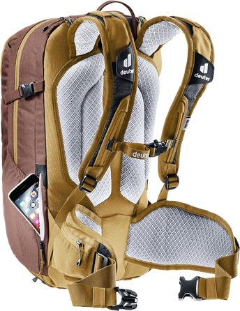 Жіночий велосипедний рюкзак Deuter Attack 18 SL з протектором, колір Raisin-almond, 18 л