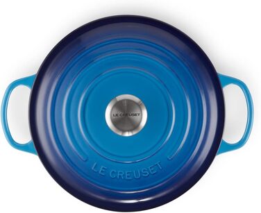 Le Creuset Signature Чавунний жаровня з кришкою, 26 см, 4.2 л, для всіх типів плит, включаючи індукційну, вишневий колір