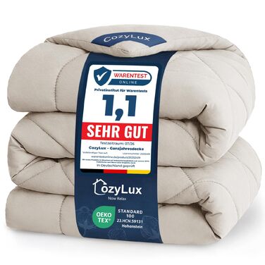 Всесезонна ковдра CozyLux з натурального льону, 240x260 см