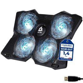 Охолоджувач для ноутбука Wind з 4 вентиляторами, USB-живлення, для PC та Mac, білий