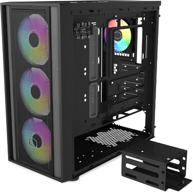 Корпус Cooler Master MasterBox 600 E-ATX з потужним повітряним охолодженням, підтримкою Back-Connect материнських плат, радіатора до 420 мм, 3 ARGB PWM вентилятори 140 мм + 1 вентилятор 120 мм, загартоване скло, USB 3.2 Gen 2x2 Type-C