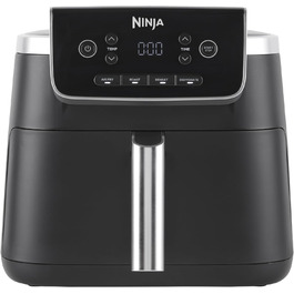 Фритюрниця гарячого повітря Ninja PRO 4,7 л, цифрова, 4-в-1, антипригарна, чорна, для 1-2 порцій, модель AF140EU