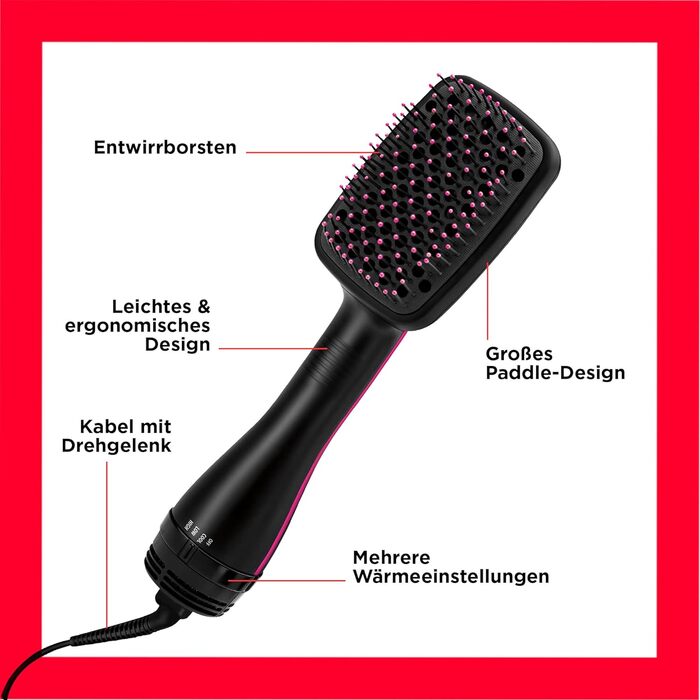 Фен-щітка для волосся Revlon Pro Collection One-Step, чорна, професійна, для укладки та сушіння