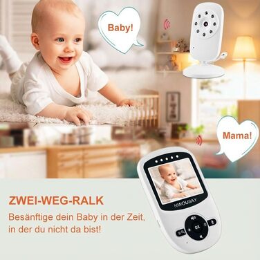 Відеоняня Baby Phone з 3.2-дюймовим LCD-дисплеєм, HD цифрова камера з нічним баченням, двосторонній аудіозв'язок, 2.4 GHz