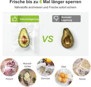 Рулони для вакуумного пакування Bonsenkitchen 28x600 см (2 шт.) - міцні пакети для вакууматора, харчові, для су-від, без BPA