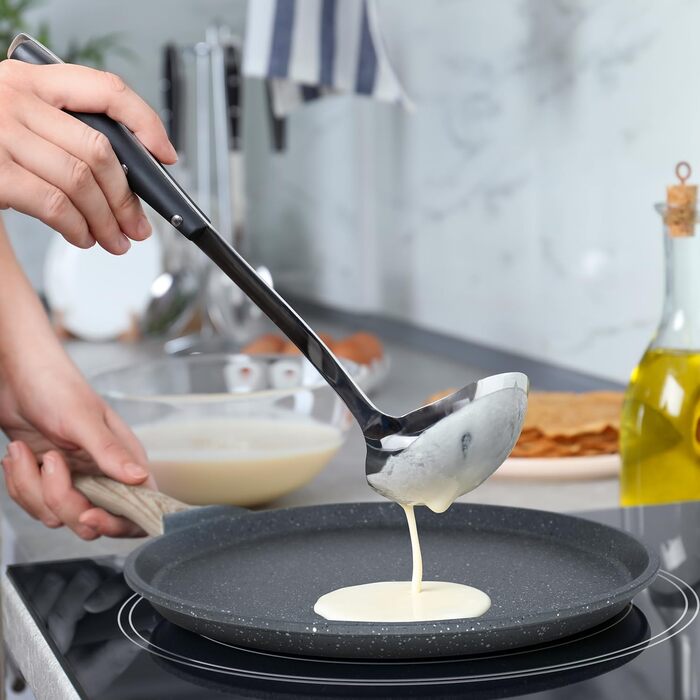 Млинцева пательня Joeji's Kitchen 26 см – антипригарна, індукційна, з м'якою бакелітовою ручкою, для млинців, омлетів, яєць, роти, тва