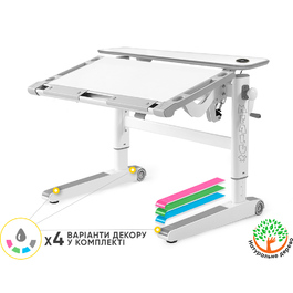 Дитячий стіл Mealux Ergowood M Multicolor W Energy (арт.BD-800 W/MC Energy)