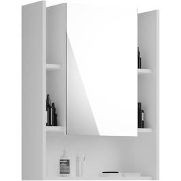 Дзеркальна шафа для ванної Homes&Jones Venice, біла, 60x77x17 см, без підсвічування, деревостружкова плита
