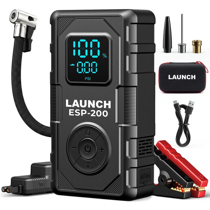 Пусковий пристрій LAUNCH ESP-200 бустер 1600A з компресором 150 PSI та Powerbank для автомобіля