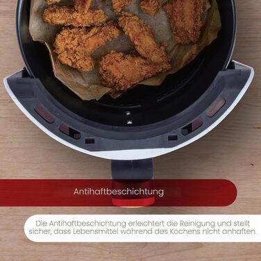 Аерофритюрниця Bergner Naturally AirFryer 2 л, 1000 Вт, антипригарне покриття, таймер, біла
