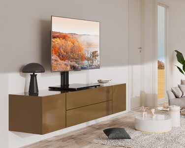 Підставка для телевізора FITUEYES, регульована, обертається, для ТВ 32-65 дюймів, VESA 600x400, чорна