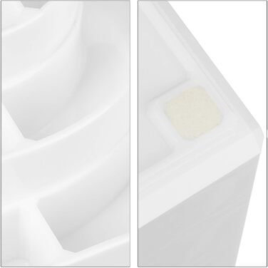 Органайзер для косметики Relaxdays з 4 шухлядами, акриловий, білий, для лаку та помад, 14x23,5x19 см