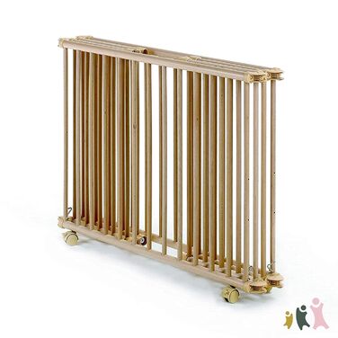 Дитячий манеж Geuther Lucilee 76x97 см, білий, 3-рівневе регулювання, м'яка оббивка, зірки