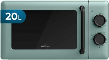 Мікрохвильова піч Cecotec Proclean 3010, 20 л, 700 Вт, зелена, з ручним керуванням та грилем