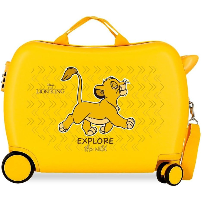 Дитяча валіза Disney Joumma Король Лев жовта, 33x50x20 см, жорсткий корпус, 33 л, ручна поклажа