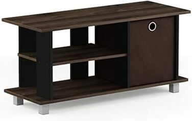 Тумба під телевізор Furinno Simplistic з полицею, дерево, колір колумбійський горіх/темно-коричневий, 32.51 x 80 x 38.35 см