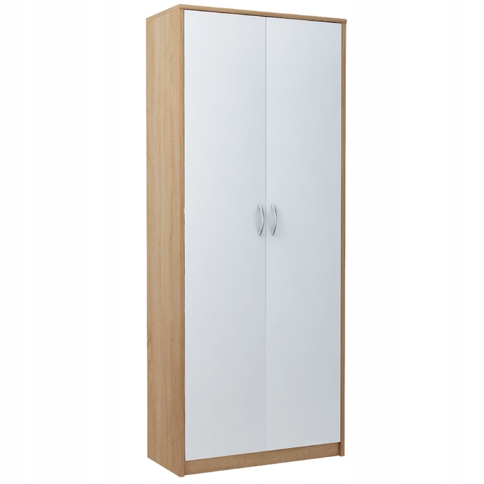 Шафа-гардероб Bestseller Patryk R004, 74x180x35 см, білий / дуб сонома