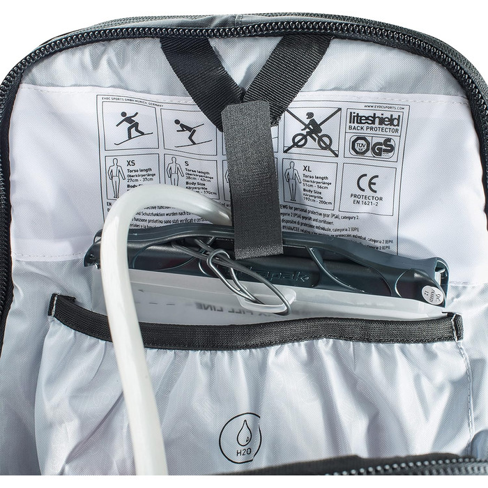 Чоловічий захисний рюкзак EVOC FR TRAIL BLACKLINE 20 л, чорний, M/L