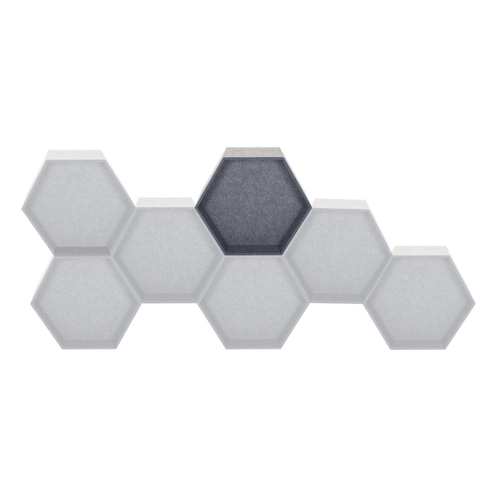 Акустичний роздільник / звукопоглинач FLEXMIUT STORE B 36x54,5*25, модульний PET, сірий, hjh OFFICE