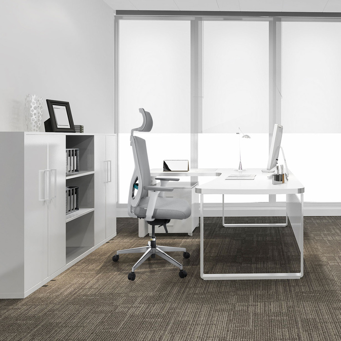 Офісне крісло / Поворотне крісло BRETON PRO W Тканина / Сітка Тканина Сірий HJH OFFICE