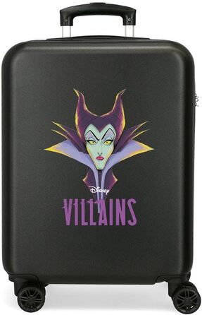 Жорсткий валізу Maleficent Disney Villains, чорний, 38x55x20 см, ABS-пластик, кодовий замок, 35 л, 2 кг, 4 подвійні колеса, ручна поклажа