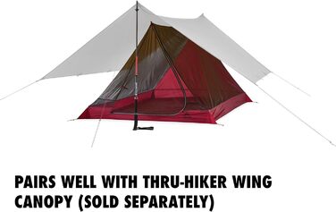 Ультралегкий туристичний намет MSR Thru Hiker Mesh House для 2 осіб, червоний