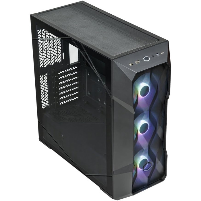 Корпус Cooler Master MasterBox TD500 Mesh V2 E-ATX, чорний, з тессельованою сіткою, 3×120 мм ARGB-вентилятори, скляна бокова панель, USB Type-C 10 Гбіт/с, знімна верхня кришка, мід-тауер