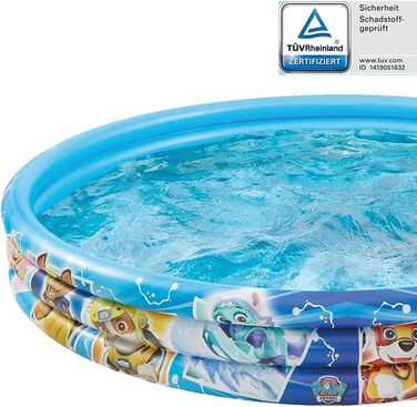 Дитячий надувний басейн Paw Patrol Smart-Planet 150x25 см, 3 кільця, для дітей і малюків