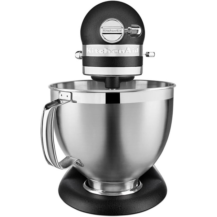 Кухонна машина KitchenAid Artisan: планетарний міксер з чашами 4.8 л та набором насадок із нержавіючої сталі, чорний чавун