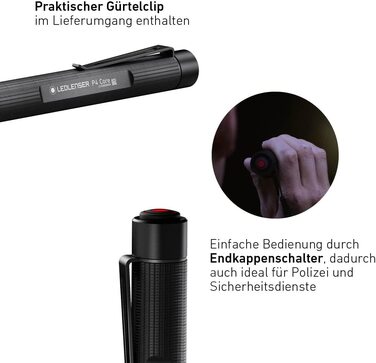 Ліхтарик Ledlenser P4 Core 90 лм, компактний, Advanced Focus, 6 годин, для туризму та кемпінгу