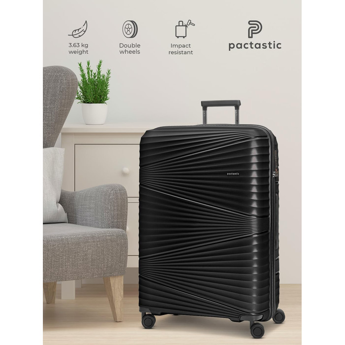 Pactastic ультралегкий жорсткий валіз XL 103 л 75 см з поліпропілену з TSA-замком для подорожей