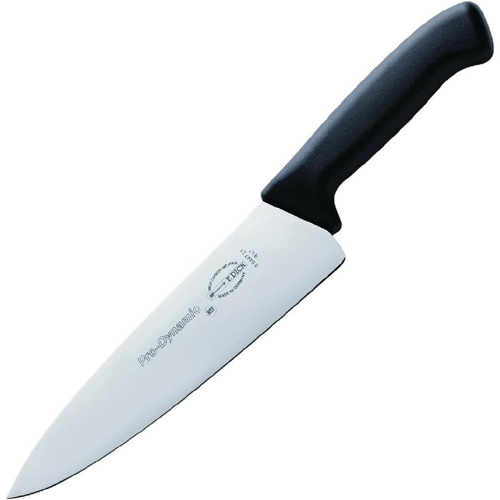 Ніж кухарський F. DICK ProDynamic, 21 см, нержавіюча сталь X55CrMo14, чорний