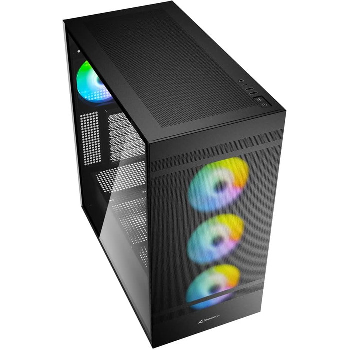 Корпус для ПК Sharkoon Rebel C50 RGB ATX чорний з підсвіткою