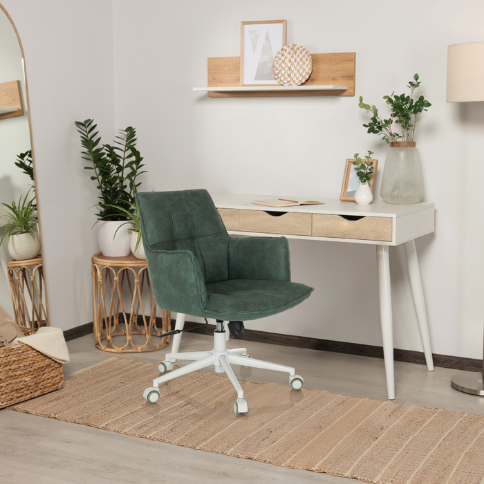 Крісло для домашнього офісу / поворотне крісло SOLAO LIFE W Тканина М'ята HJH LIVING