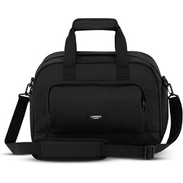 Larkson Weekender Finja Medium чорна дорожня сумка для жінок і чоловіків з відділенням для взуття, ручна поклажа, водовідштовхувальна, із переробленого PET