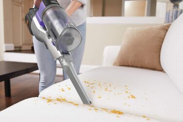 Акумуляторний пилосос BLACK+DECKER 4в1 для дому та тварин, 36В, 2.0А·год, без мішка, з електрощіткою для шерсті, 2в1 щілинна насадка, настінне кріплення, сріблясто-фіолетовий
